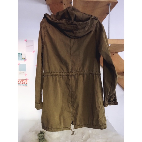 Lightweight Army green utility parka jacket - Picture 3 of 8